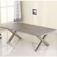 Havika Coffee Table with Steel Legs - Stone
