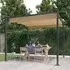 Havro 3m x 3m Garden Gazebo with Retractable Roof - Taupe