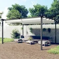 Havro Garden Gazebo with Retractable Roof - Cream