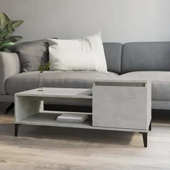 Hawitt Coffee Table with Storage - Concrete Effect