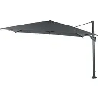 Hawo Deluxe Square Garden Parasol - Dark Grey, Polyester