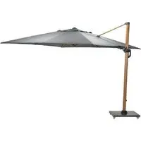 Hawo King Square Garden Parasol - Dark Grey, Polyester