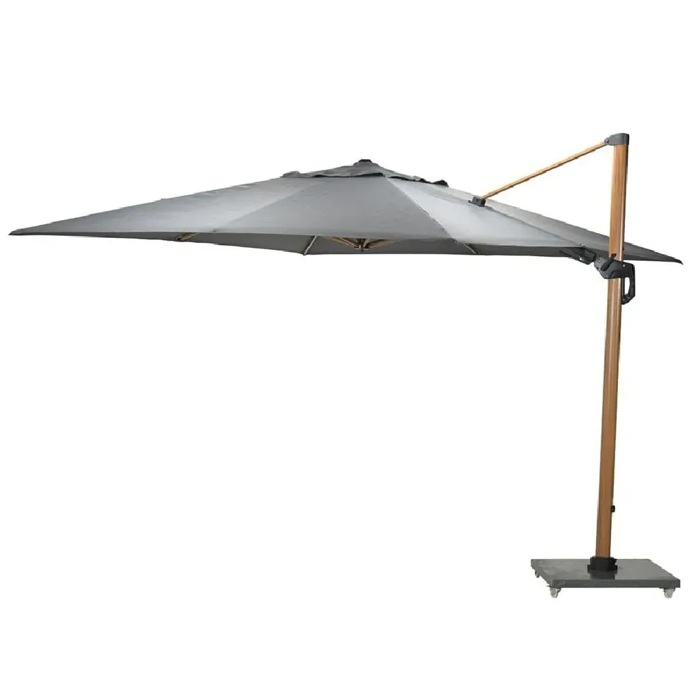 Hawo King Square Garden Parasol - Dark Grey, Polyester