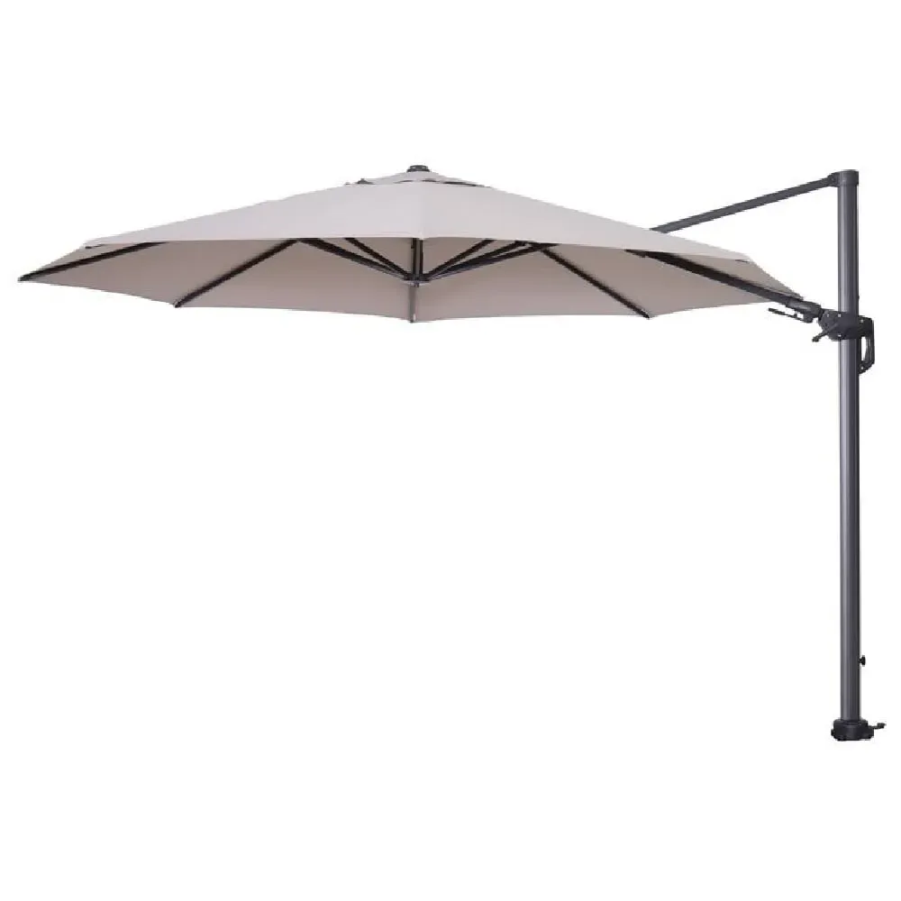 Hawo Large Round Garden Parasol - Sand, Polyester