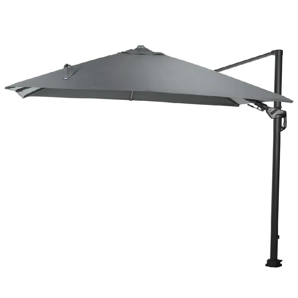 Hawo Lumen Garden Parasol with LED - Dark Grey, Polyester