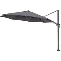 Hawo Round Garden Parasol - Dark Grey, Polyester
