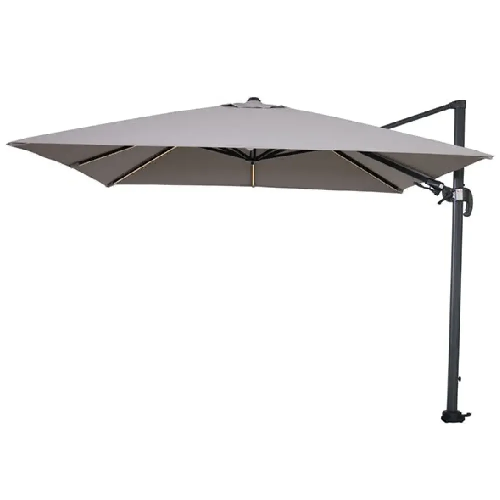 Hawo Square Garden Parasol with LED - Sand, Polyester