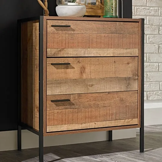 Haxtun 3-Drawer Chest - Distressed Oak