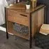 Haxtun Bedside Cabinet with Drawer - Distressed Oak