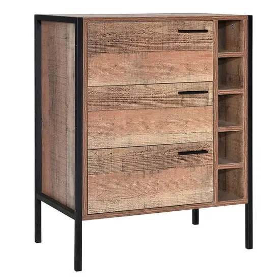 Haxtun Wine Cabinet - Distressed Oak
