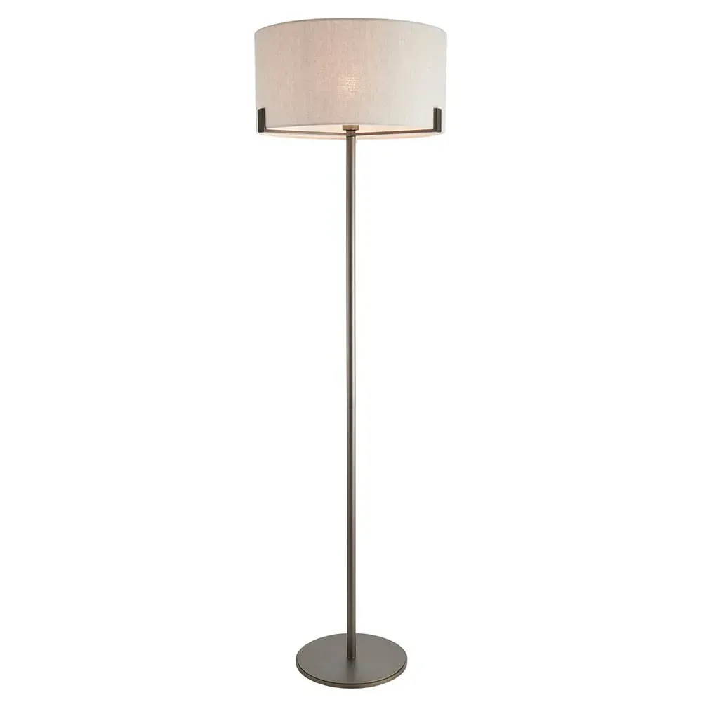 Hayfield Floor Lamp - Bronze, Fabric