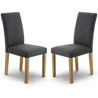 Hays Dining Chairs with Oak Legs, Set of 2 - Grey, Fabric alternate view