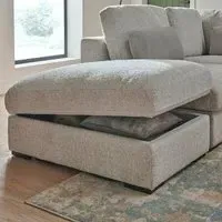 Hayward Fabric Ottoman with Storage - Grey, Chenille
