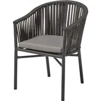 Hayward Outdoor Rattan Armchair - Dark Grey