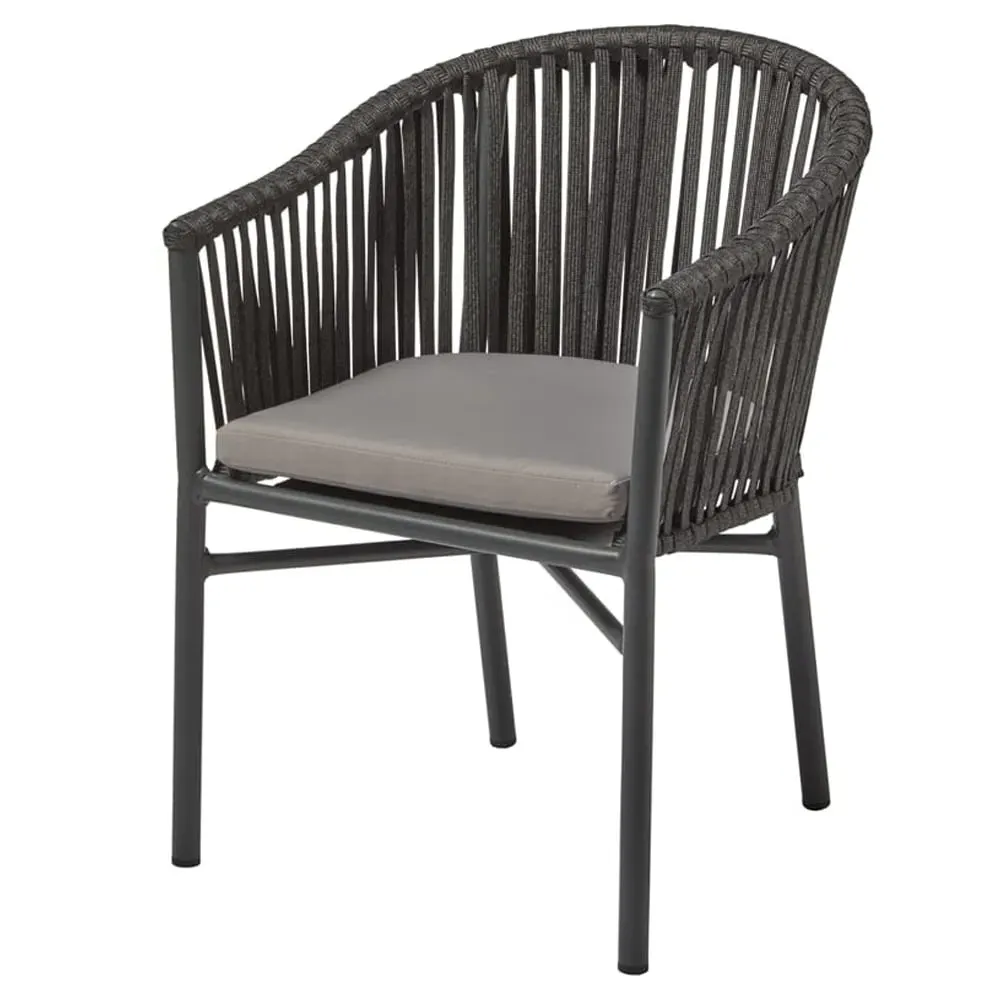 Hayward Outdoor Rattan Armchair - Dark Grey