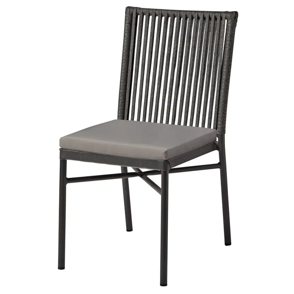 Hayward Rattan Outdoor Side Chair - Dark Grey image