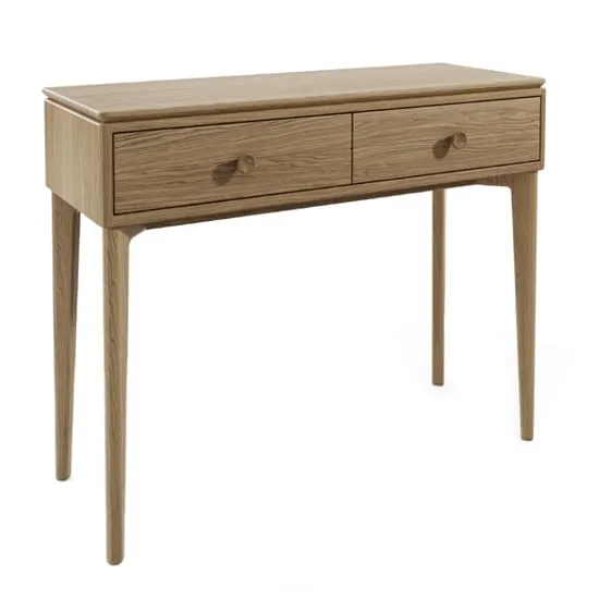Hazel Console Table with 2 Drawers - Natural, Oak