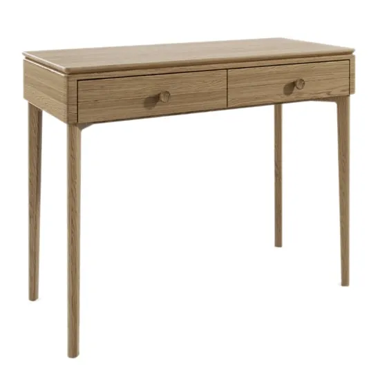 Hazel Dressing Table with 2 Drawers - Natural, Oak