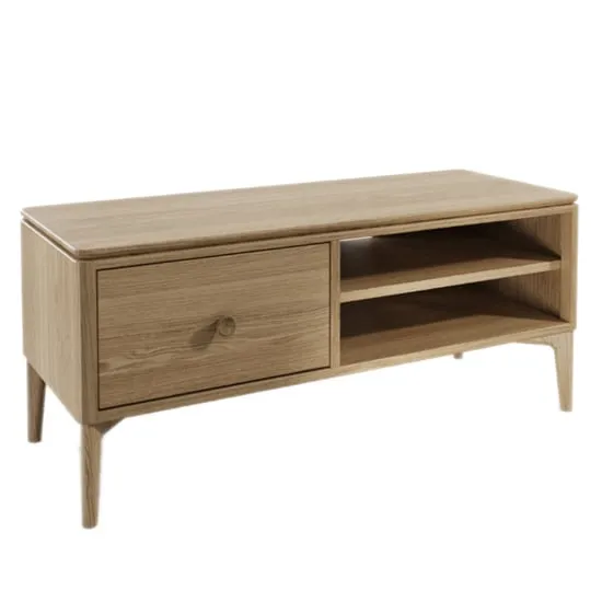 Hazel TV Stand with 1 Drawer - Natural, Oak