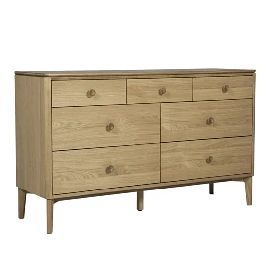 Hazel Wide Chest of Drawers - Natural, Oak