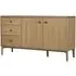 Hazel Wooden Sideboard with 2 Doors 3 Drawers - Natural, Oak