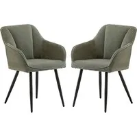 Hazen Pair of Dining Chairs - Mint Green, Fabric alternate view