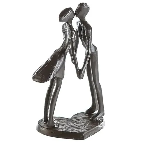 Heartbeat Iron Design Sculpture - Burnished Bronze