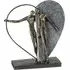Heartbeat Poly Sculpture - Antique Bronze, Grey