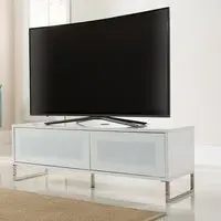 Heather TV Stand with Flip Down Door - White Gloss