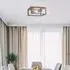 Heaton 2 Light Flush Ceiling Light - Brushed Silver, Gold