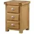 Heaton 3-Drawer Bedside Cabinet - Oak