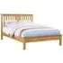 Heaton King Size Bed Frame with Low End - Oak