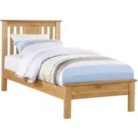 Heaton Single Bed Frame with Low End - Oak