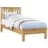 Heaton Single Bed Frame with Low End - Oak