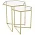 Heber Hexagonal Nest of 2 Tables - Gold, Steel