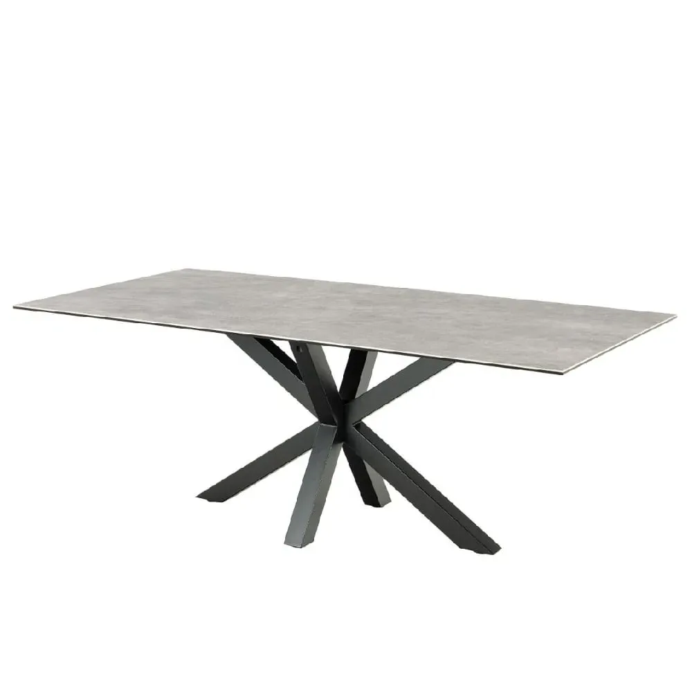 Hebron Dining Table - Grey, Ceramic