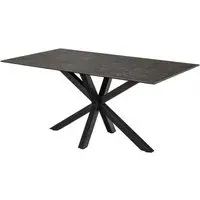 Hebron Large Dining Table - Black, Ceramic