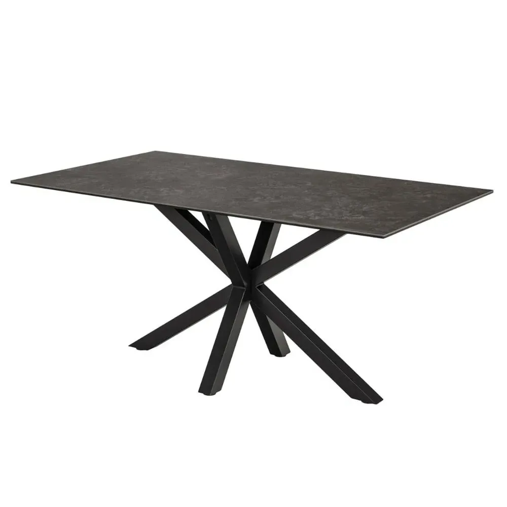 Hebron Large Dining Table - Black, Ceramic