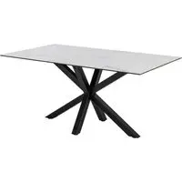 Hebron Large Dining Table - White, Ceramic