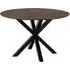 Hebron Round Dining Table - Rustic Brown, Ceramic