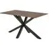Hebron Small Dining Table - Brown, Ceramic