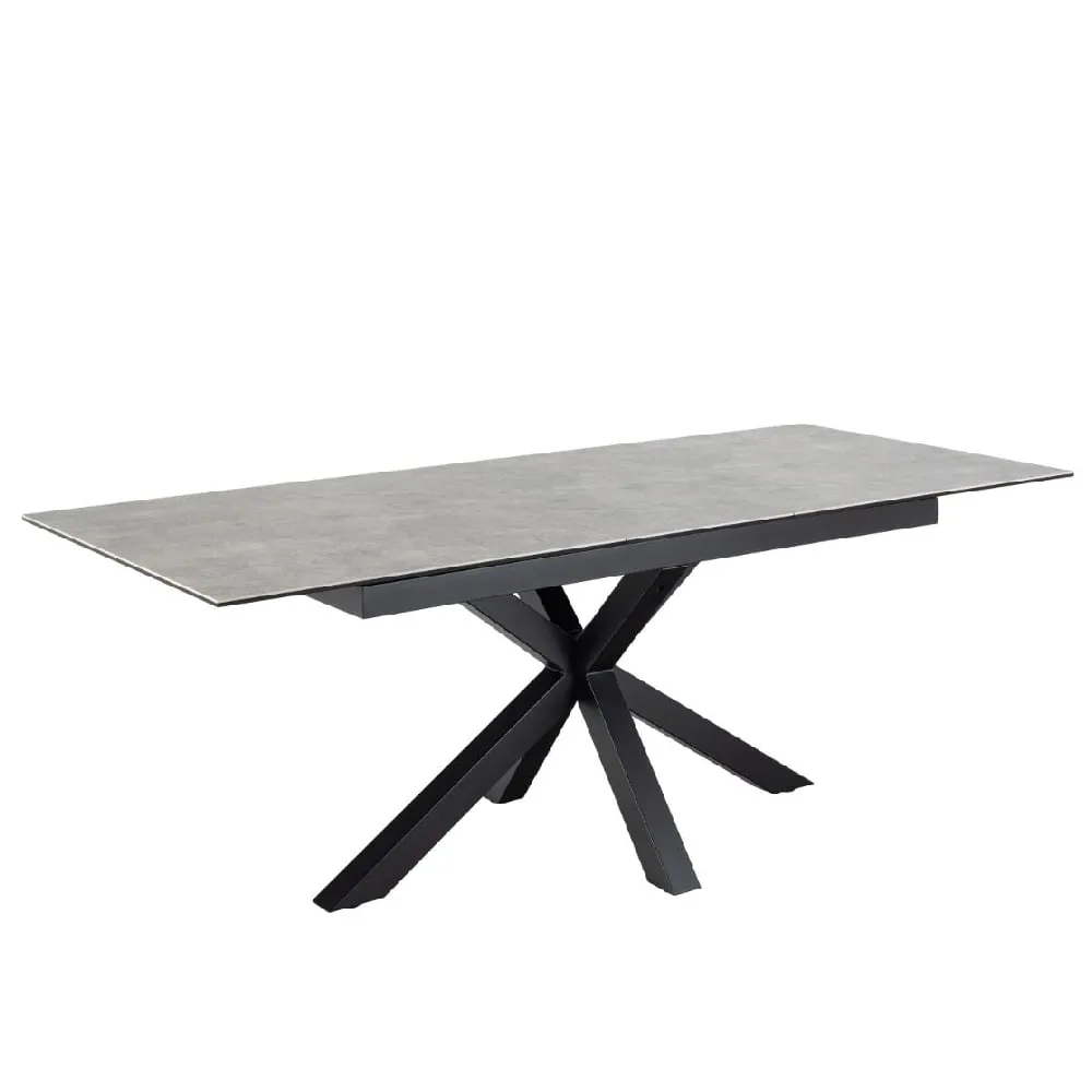 Hebron Small Extendable Dining Table - Grey, Ceramic image