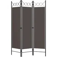 Hecate 3-Panel Room Divider - Anthracite, Fabric