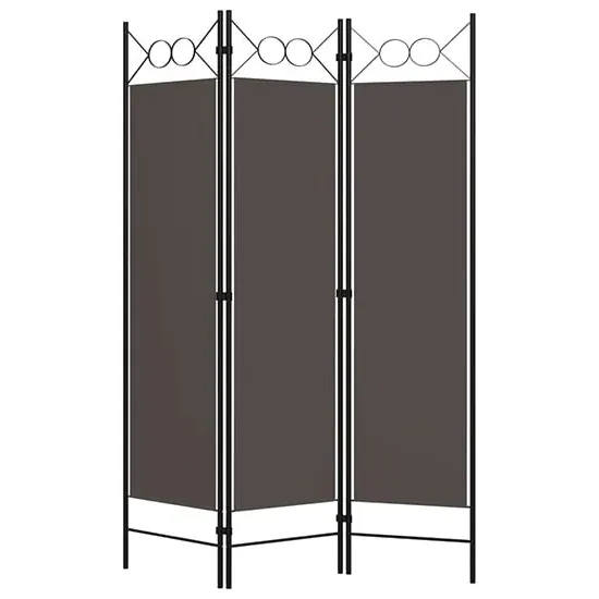 Hecate 3-Panel Room Divider - Anthracite, Fabric image