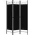 Hecate 3-Panel Room Divider - Black, Fabric
