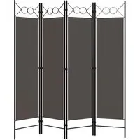 Hecate 4-Panel Room Divider - Anthracite, Fabric