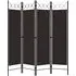 Hecate 4-Panel Room Divider - Brown, Fabric