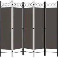 Hecate 5-Panel Room Divider - Anthracite, Fabric
