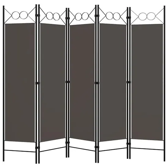 Hecate 5-Panel Room Divider - Anthracite, Fabric
