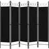 Hecate 5-Panel Room Divider - Black, Fabric